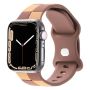 Pasek Opaska Bransoleta Silikon Krata Brązowy do Apple Watch 3 4 5 6 7 8 9 SE 38/40/41mm - 3